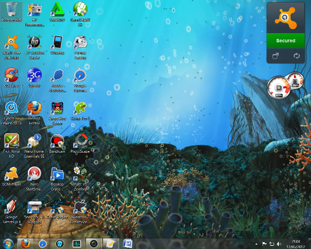 Desktop screen blue background green free wallpaper - medium preview image
