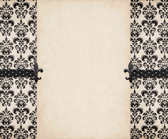 Black white wallpaper ribbon damask free wallpaper - medium preview image