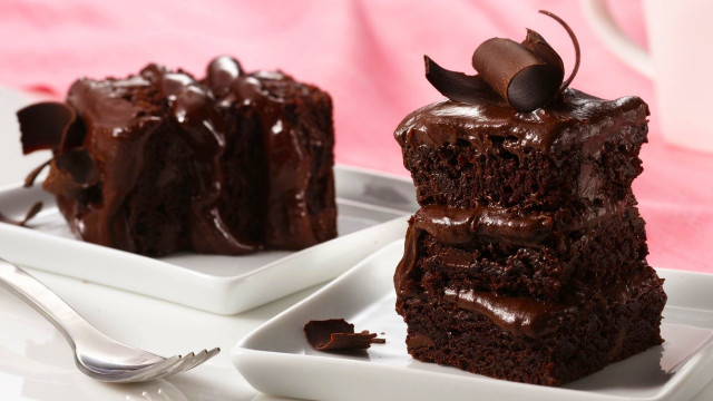 Chocolate cake plate fork coffee free wallpaper - medium preview image