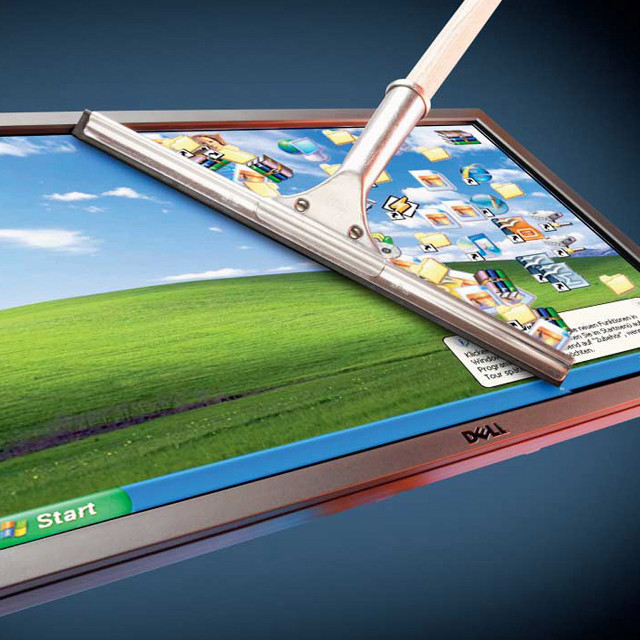 Laptop brush green field blue free wallpaper - medium preview image