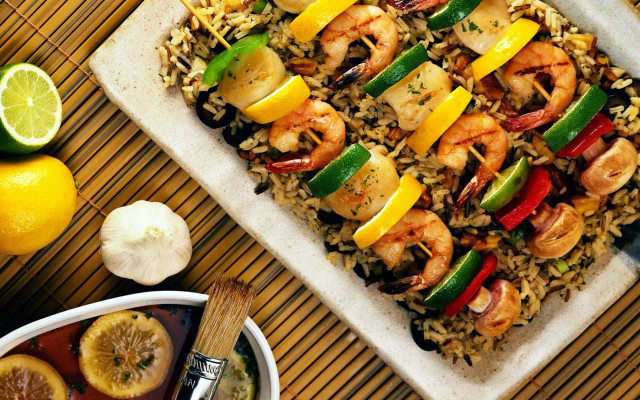 Shrimp plate of food delicious free wallpaper - medium preview image