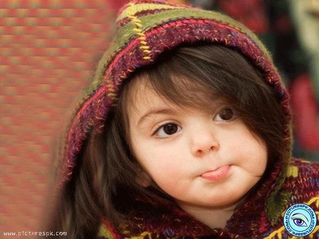Little girl colorful jacket smiling free wallpaper - medium preview image