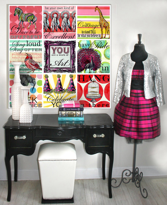 Dress table wall hanging giraffe free wallpaper - medium preview image