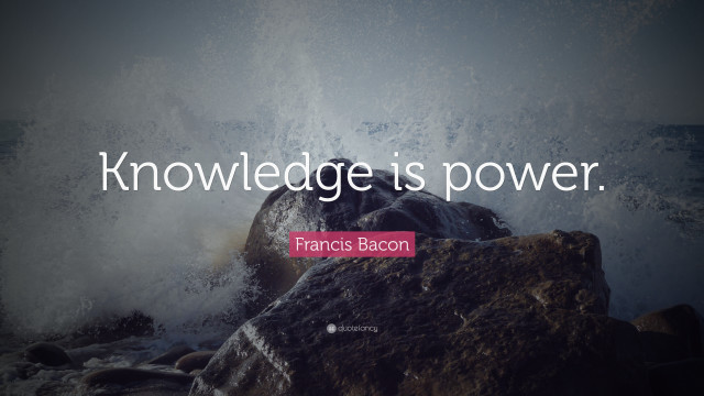 Quote rock wave knowledge power free wallpaper - medium preview image