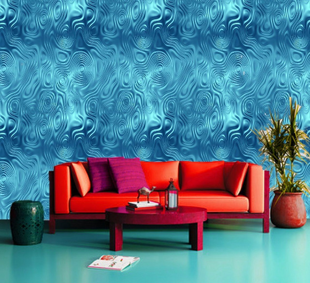 Living room red couch blue #2 free wallpaper - medium preview image