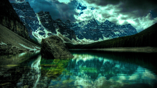 Mountain range lake cloudy sky #6 free wallpaper - medium preview image