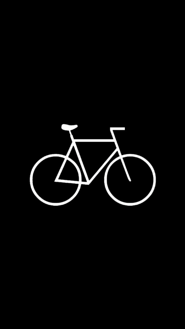Bicycle black background white outline #2 free wallpaper - medium preview image