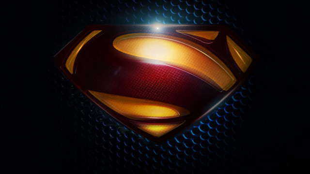 Superman logo dark background light free wallpaper - medium preview image