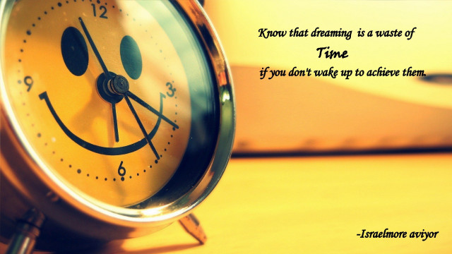 Smiley clock quote image free wallpaper - medium preview image