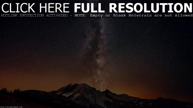 Night sky mountain stars text free wallpaper - medium preview image