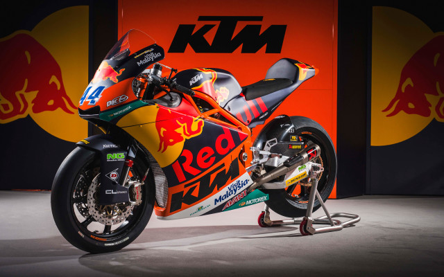 Motorcycle parked garage red bull free wallpaper - medium preview image