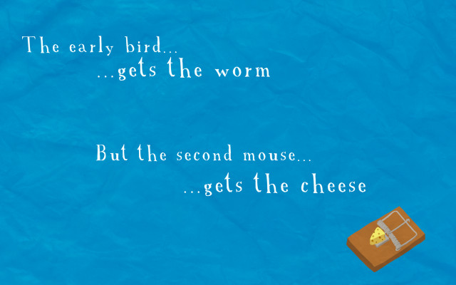 Cheese blue background quote early free wallpaper - medium preview image