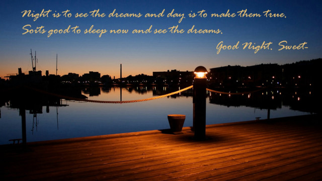 Night dock lamp cityscape starry free wallpaper - medium preview image