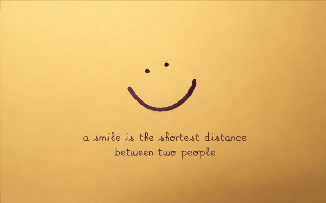 Smile shortest distance yellow background #3 free wallpaper - medium preview image