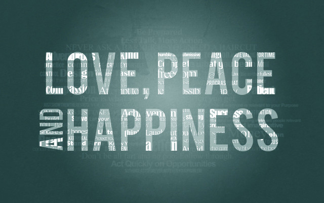 Love peace happiness green border #2 free wallpaper - medium preview image