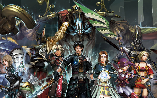 Group people giant robot sword free wallpaper - medium preview image