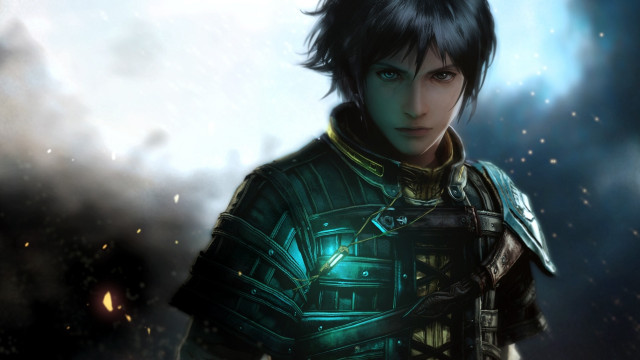 Futuristic man suit sky clouds free wallpaper - medium preview image