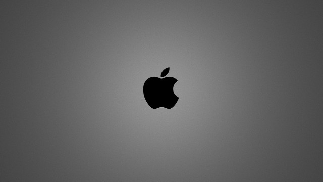 Black white apple logo gray free wallpaper - medium preview image