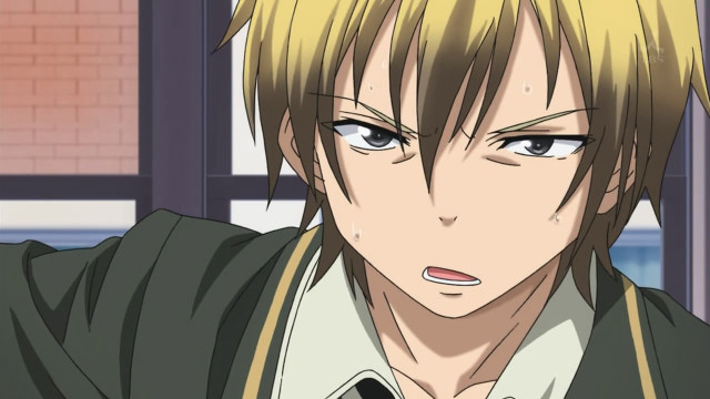 Blonde man white shirt serious free wallpaper - medium preview image