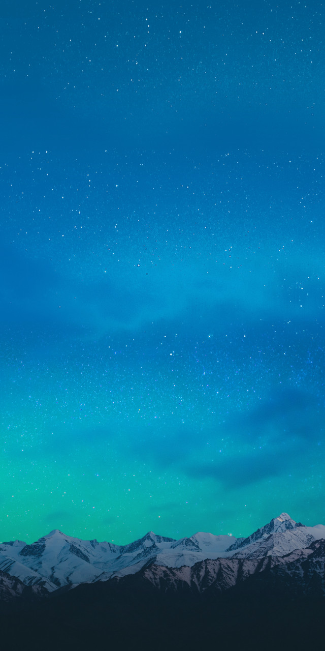 Night sky stars mountain range #10 free wallpaper - medium preview image