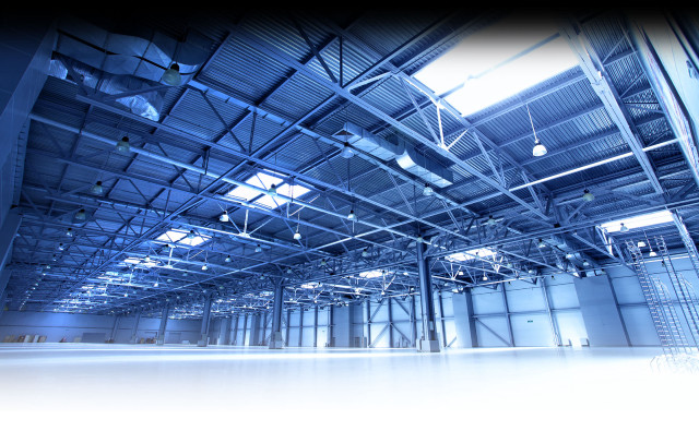 Large warehouse windows ceiling lights free wallpaper - medium preview image
