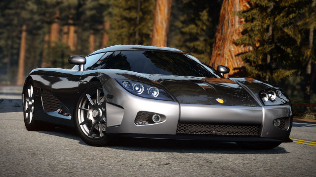 Silver sports car driving road #5 free wallpaper - medium preview image