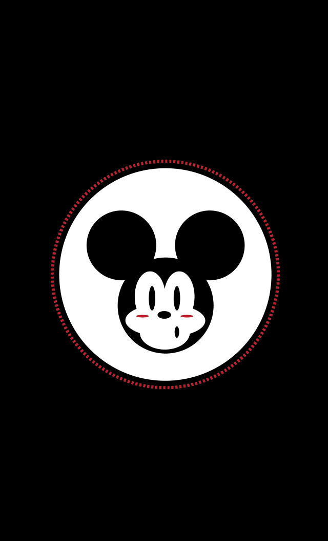Mickey mouse face red dot free wallpaper - medium preview image