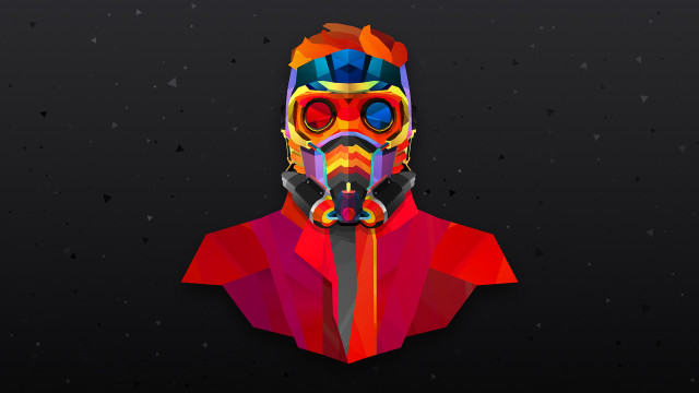 Gasmask cyberpunk aurora moon star free wallpaper - medium preview image