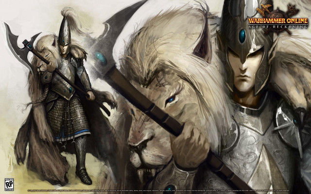 Men armor sword lion back free wallpaper - medium preview image