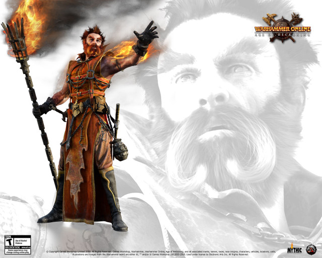 Man beard stick flame hand free wallpaper - medium preview image