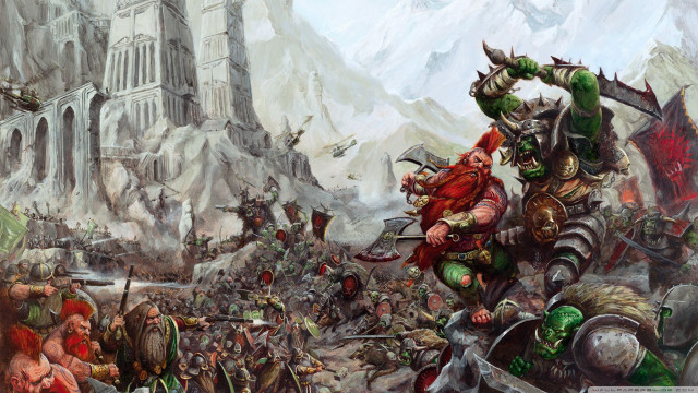 Battle castle mountain painting dynamic free wallpaper - medium preview image
