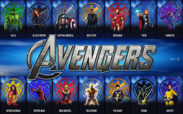 Avengers character list movie poster free wallpaper - medium preview image