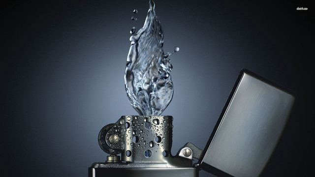 Lighter water splashing background black free wallpaper - medium preview image