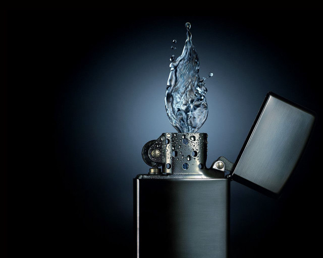 Lighter water splash lighter middle free wallpaper - medium preview image