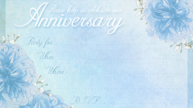 Blue floral wedding anniversary party free wallpaper - medium preview image