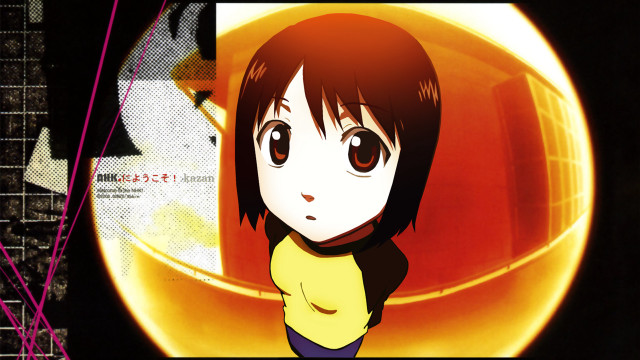 Girl yellow shirt round object free wallpaper - medium preview image