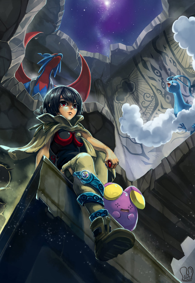 Girl sitting ledge ball dragon free wallpaper - medium preview image