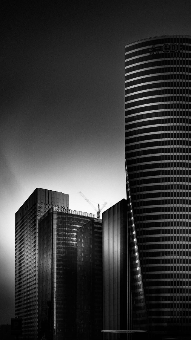 Cityscape tallbuildings clocktower constructivism monochrome free wallpaper - medium preview image