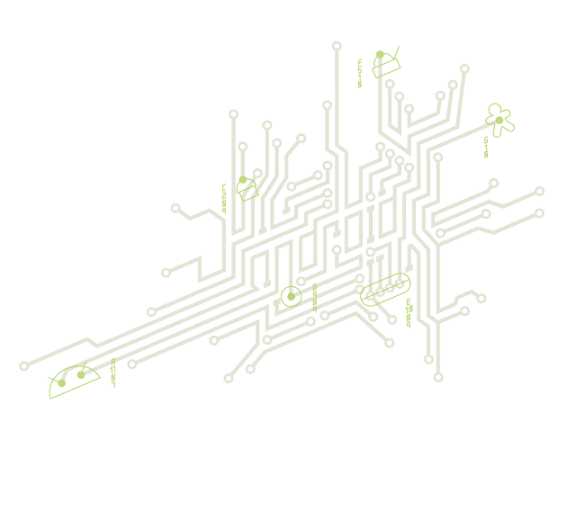 Circuit board green line white free wallpaper - medium preview image
