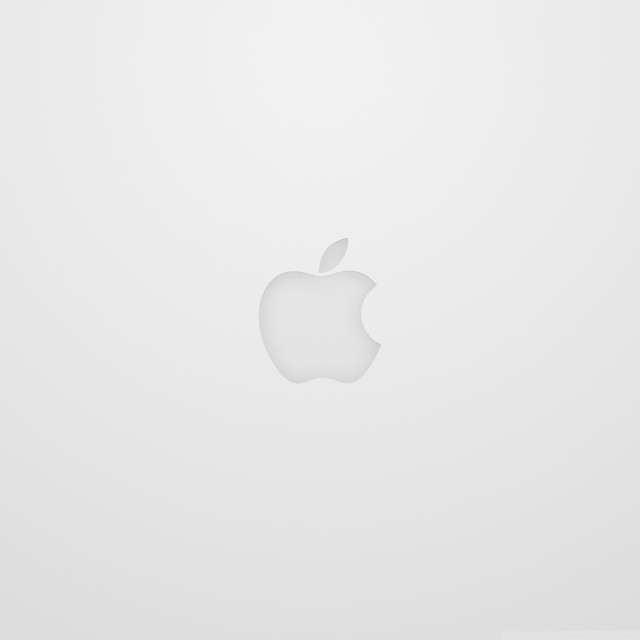 White apple logo minimalism raytraced free wallpaper - medium preview image