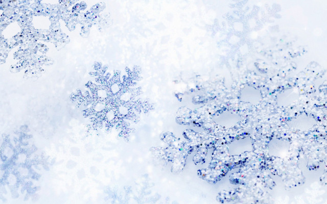 Snowflake white background blue silver free wallpaper - medium preview image