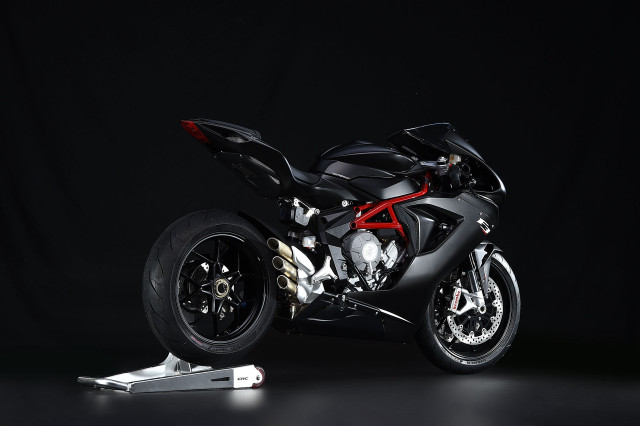 Black motorcycle panfuturism jigsaw vehicle free wallpaper - medium preview image