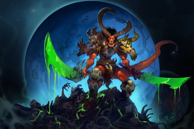 Cartoon demon character horns body free wallpaper - medium preview image