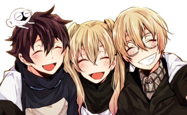 Anime characters faces close together #2 free wallpaper - medium preview image