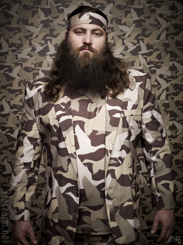 Man beard camouflage shirt standing free wallpaper - medium preview image