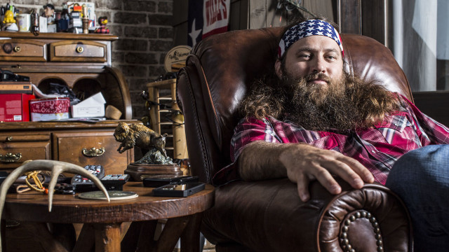 Man long beard sitting chair free wallpaper - medium preview image