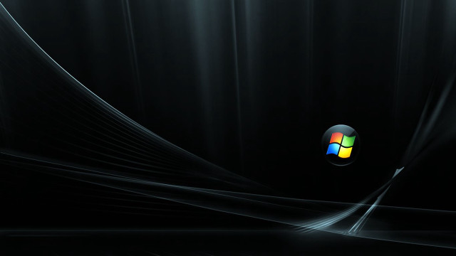 Black background black white logo free wallpaper - medium preview image
