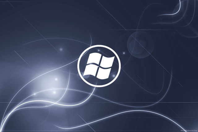 Blue background white logo swirly free wallpaper - medium preview image