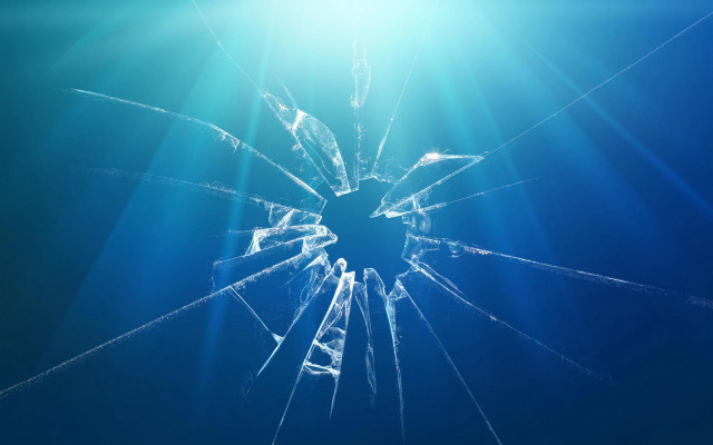 Broken glass window sunshine blue free wallpaper - medium preview image