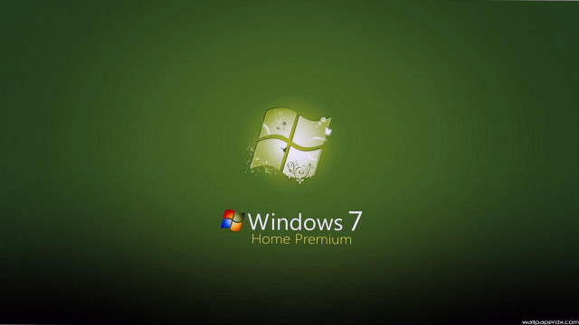 Green wallpaper windows7 home premium free wallpaper - medium preview image